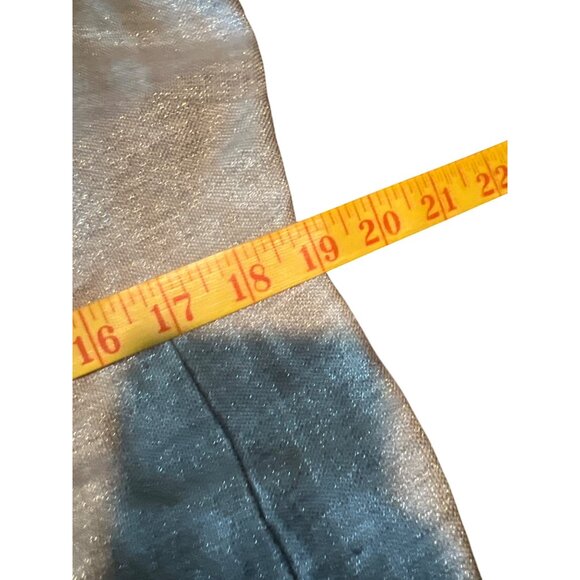 EILEEN FISHER Silver Twinkle Heavy Linen Shimmer Cami Dress M - Picture 10 of 11